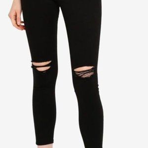 Topshop Jamie Distressed Black Jeans Sz. 25